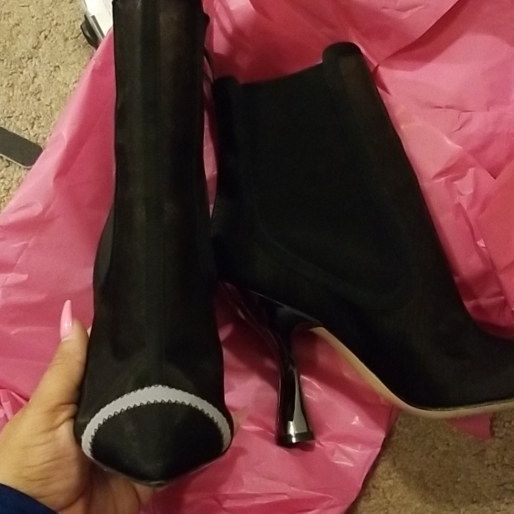 Fendi Black Mesh Booties, Refurbished